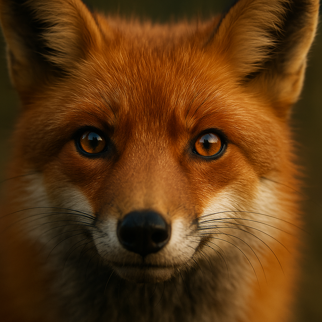 Close-up wildlife portrait with eye detail